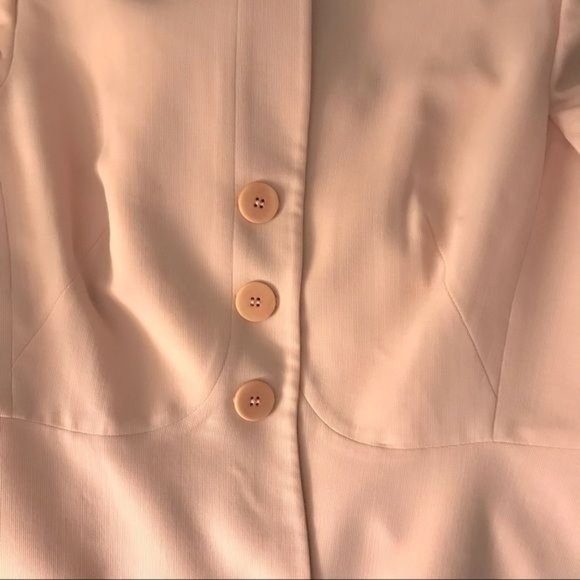 Armani Collezioni Italian Blush Peplum Skirt Suit Size 14 - Picture 14 of 16